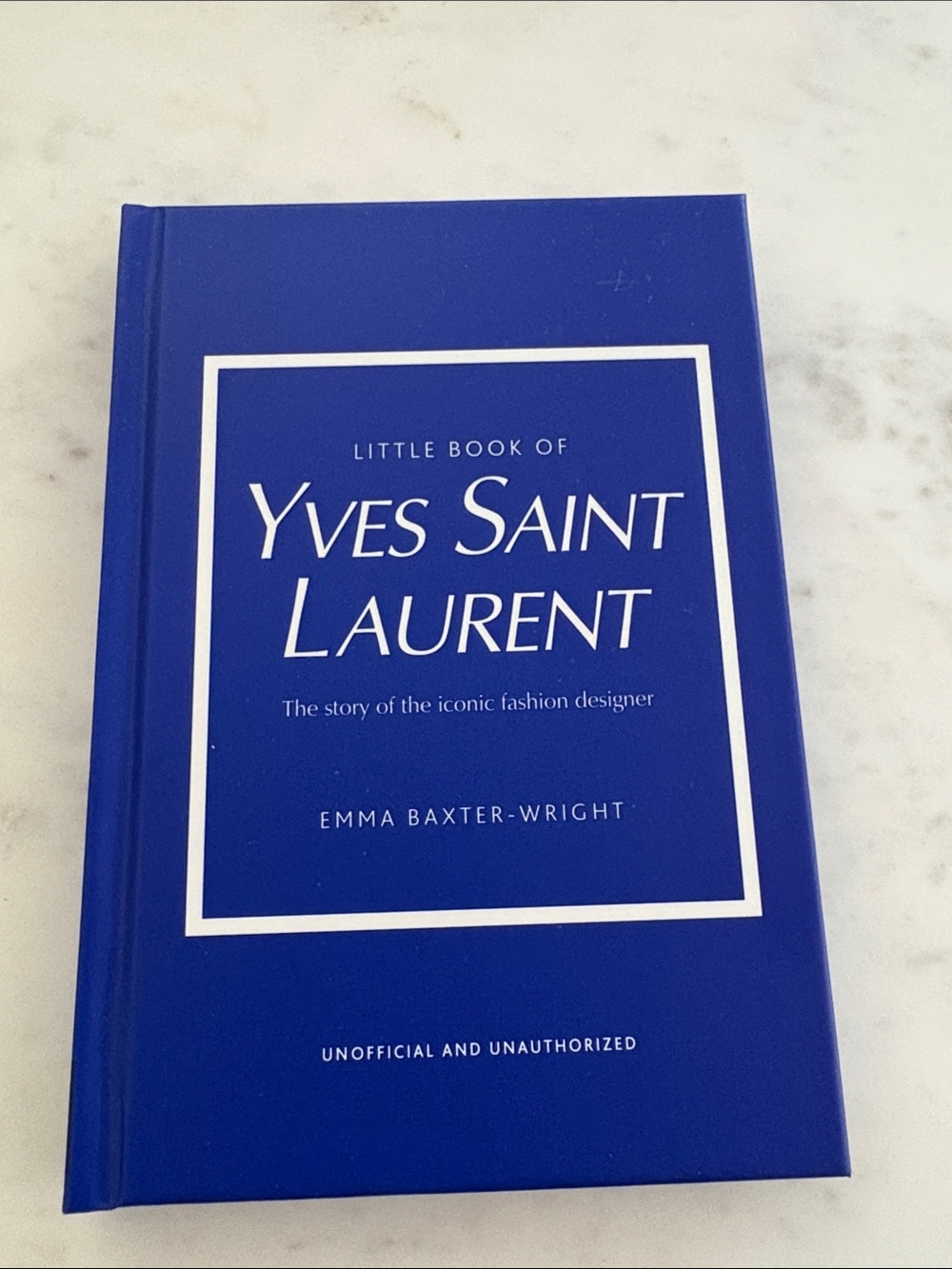 Yves Saint Laurent Royal Blue Hardcover Fashion Book